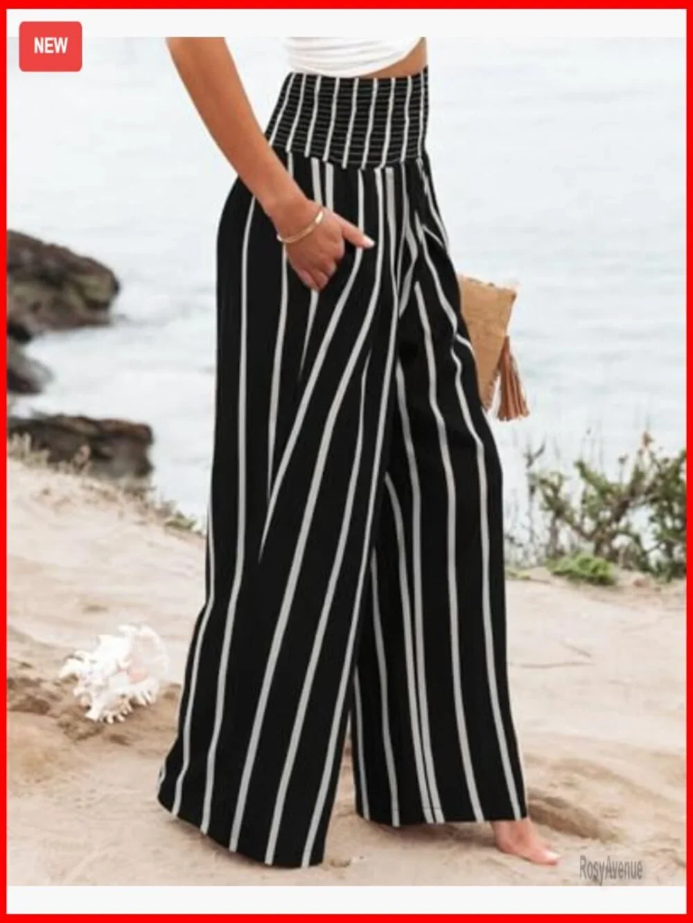 Wide Leg Palazzo Pajama Pants High Waist Lounge Trousers with Pockets